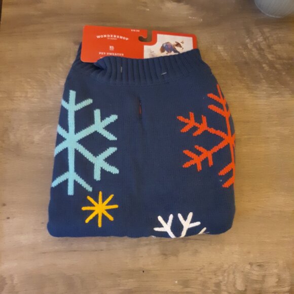 Snowflakes Dog and Cat Sweater Knit Sweater - Wondershop - Navy Blue - Picture 12 of 16